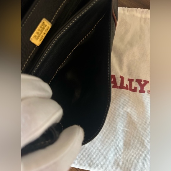 Bally Brown & Black Leather Shoulder Bag / Crossbody + Dustbag - Picture 11 of 11